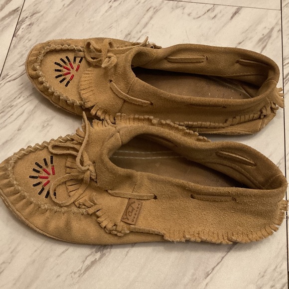 Moccasins shoes slippers Suede Leather Laurentian Chief Canada women’s 8 - Picture 2 of 5